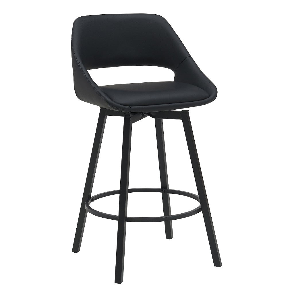 DISTRICT PU BAR CHAIR 49.5X49.5X93CM-BLACK