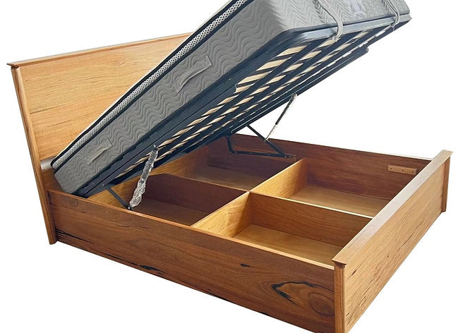 Atherton Gas Lift Storage Queen Bed- Natural