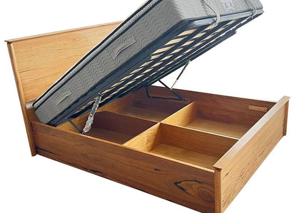 Atherton Gas Lift Storage Queen Bed- Natural