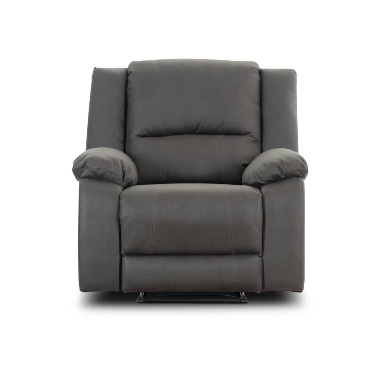 Captain Single Electric Recliner Lounge Rhino Suede Fabric - Latte