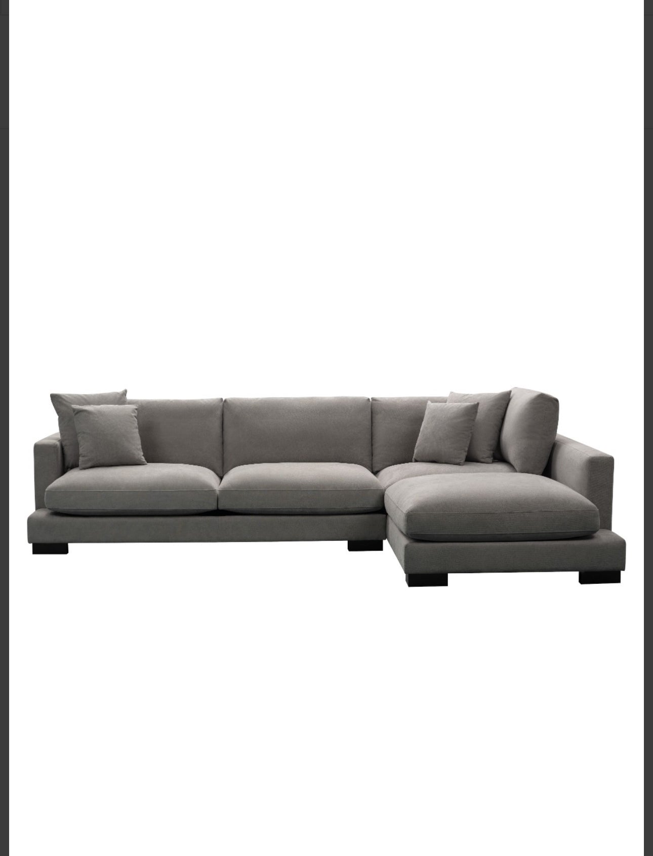 Zenith Corner Right Chaise Lounge Light Grey