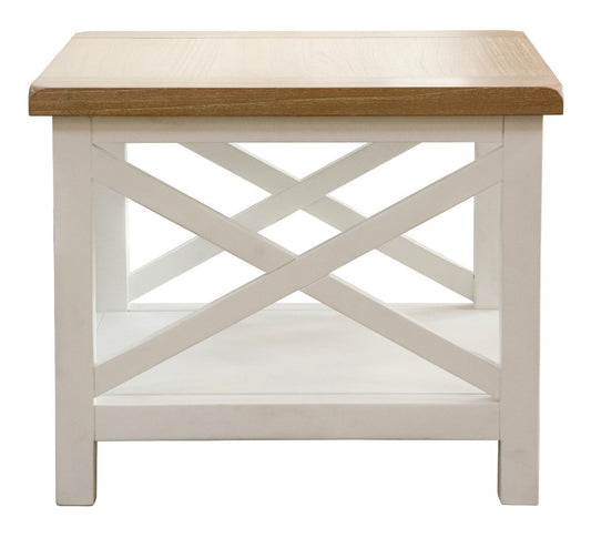 Shellwood Lamp /Side Table Light Oak Top