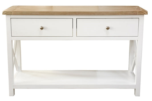 Shellwood Console Hall Table Light Oak Top