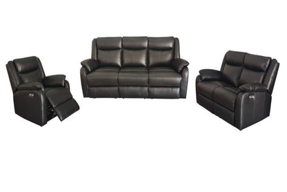 Pinnacle Leather 3ERER+2ER+ER Electric Recliner Kit -Black