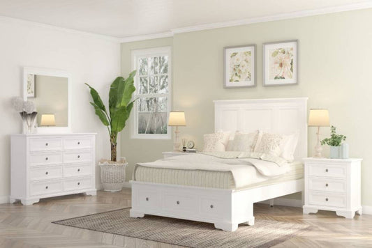 Sala 8 Drawer Dresser & Mirror -White