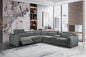 Tripoli Modular Corner Lounge W/Electric Recliner Storm Grey