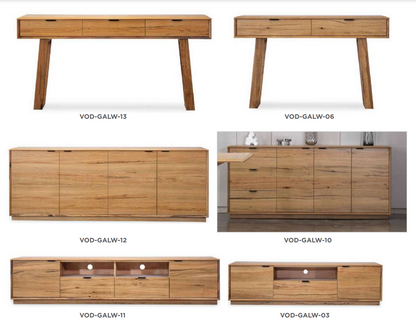 Galway 1Drawer Lamp Side Table-Natural