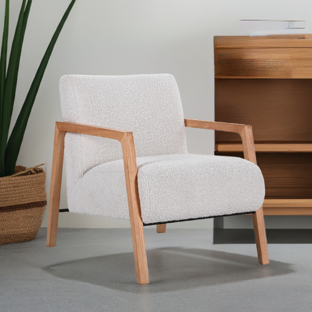 Mason Fabric Arm Chair Beige