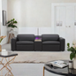Sydney Home Theatre Cowhide Leather 2 Electric Recliner & Console-Graphite