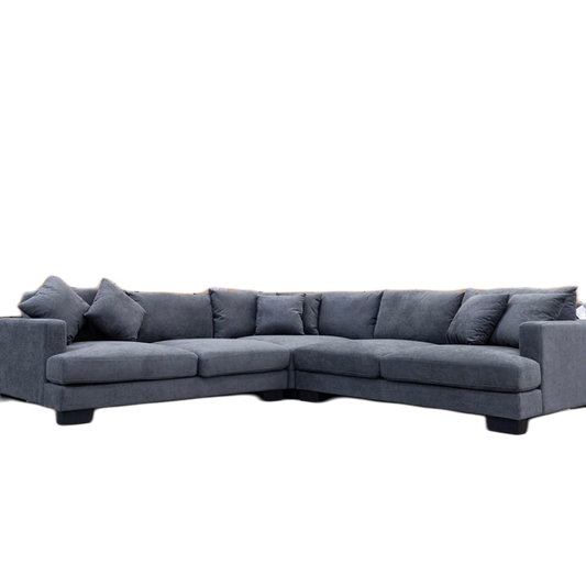 Manhattan Deep Seat Corner Fabric Lounge - Dark Grey