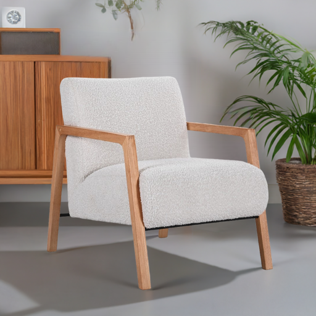 Mason Fabric Arm Chair Beige