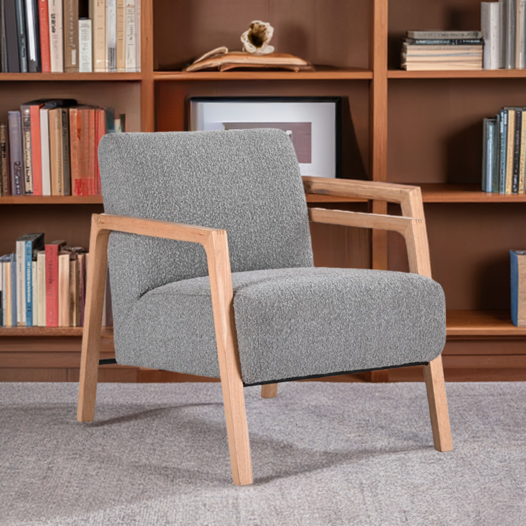 Mason Fabric Arm Chair Grey