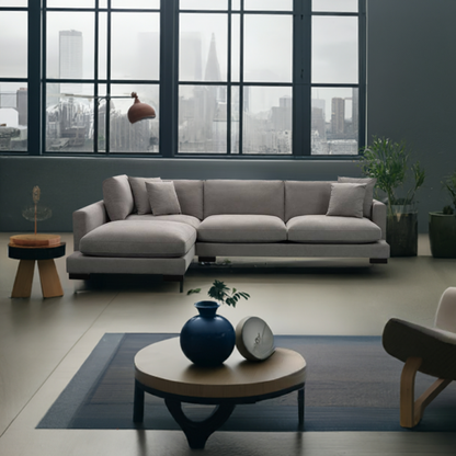 Zenith Corner Left Chaise Lounge Light Grey