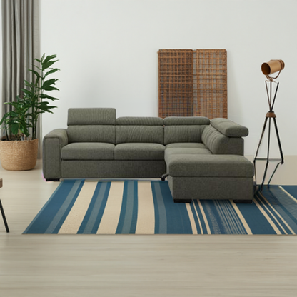 Odelia Fabric 2S W/Sofa Bed RHF Chaise & Ottoman -Green