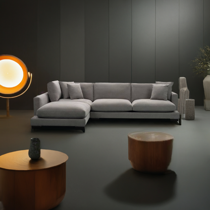 Zenith Corner Left Chaise Lounge Light Grey