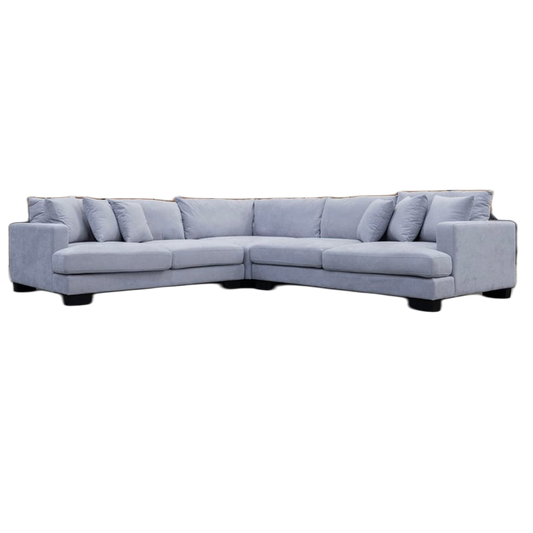 Manhattan Deep Seat Corner Fabric Lounge -Light Grey