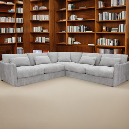 Loft Corner Modular Fabric Sofa-Ice