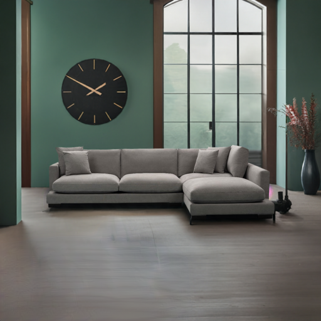 Zenith Corner Right Chaise Lounge Light Grey