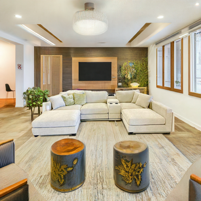Paige Modular With Ottoman Lounge Light Grey