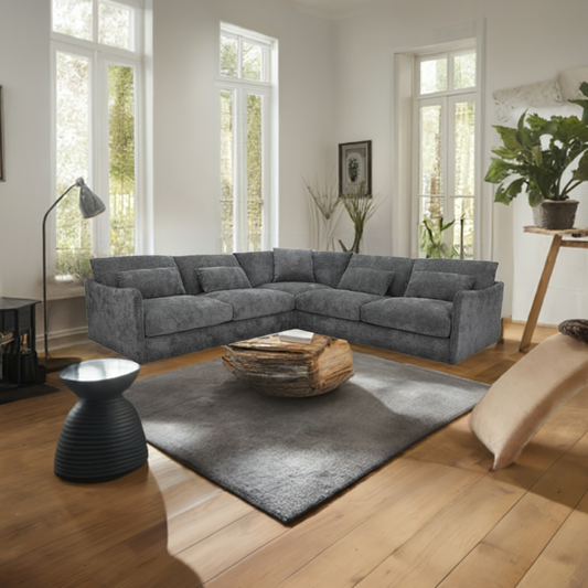 Loft Corner Modular Fabri Sofa-Licorice