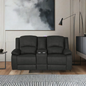 Captain 2 Seater Rhino Suede Fabric Electric Recliner Lounge Jet