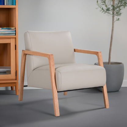 Mason Leather Arm Chair Wheat