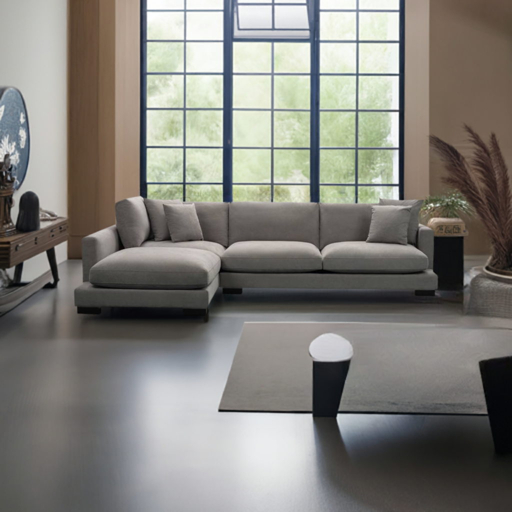 Zenith Corner Left Chaise Lounge Light Grey
