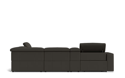 Eve Leather Electric Recliner Modular Lounge Black