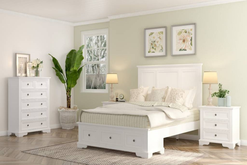 Sala 8 Drawer Dresser & Mirror -White