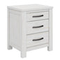 Florida 3 Drawers Bedside Table White Wash