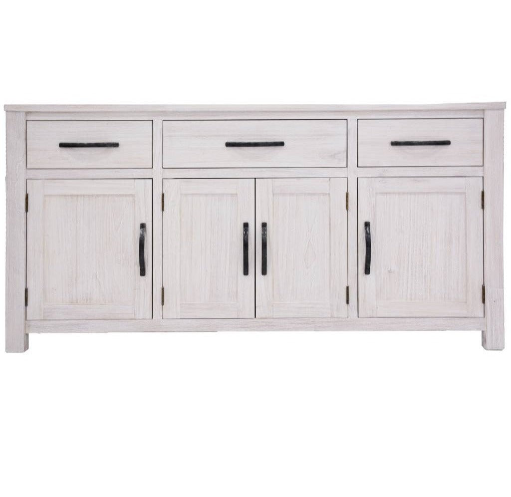 Florida 166cm 3 Drawer / 4 Door Buffet-White Wash