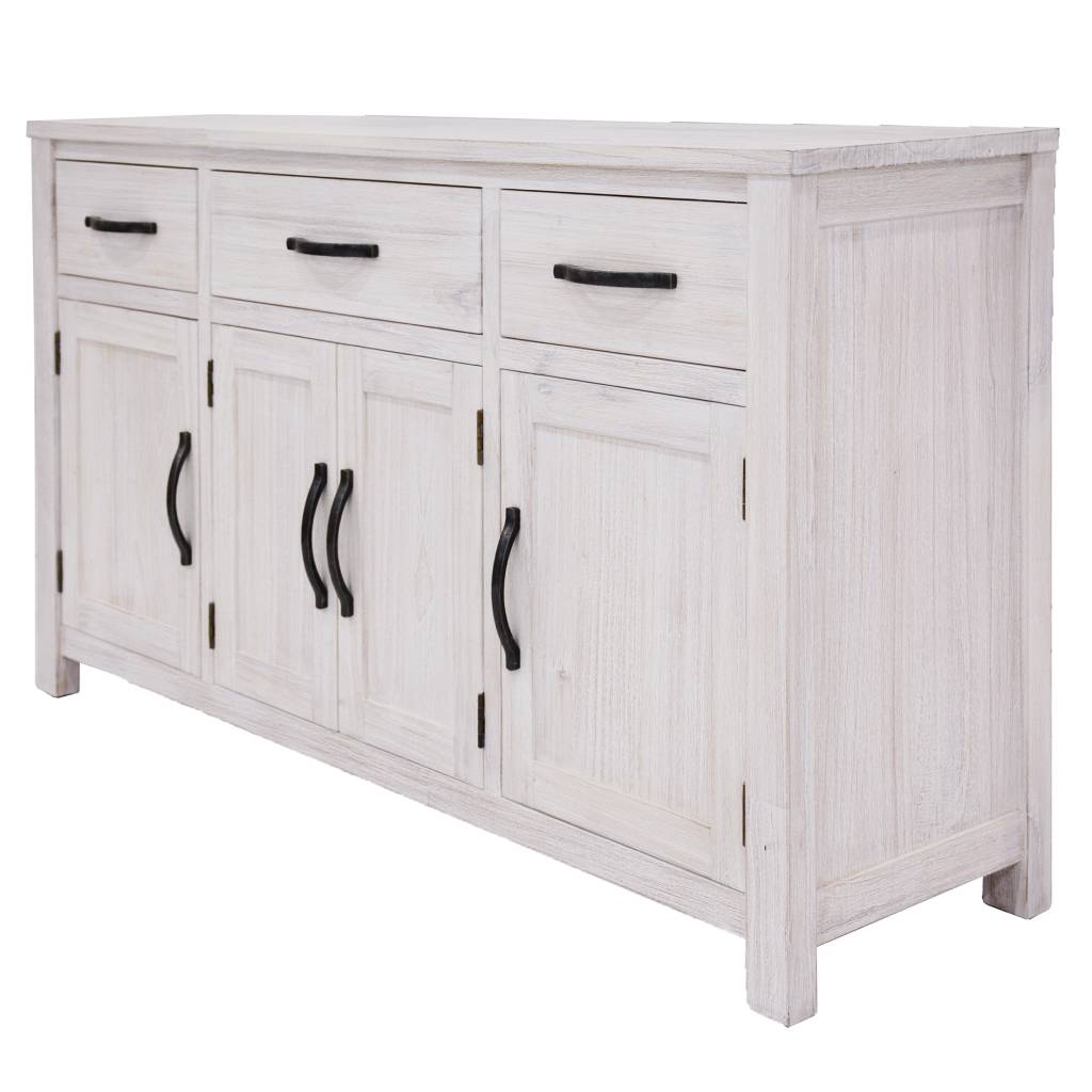 Florida 166cm 3 Drawer / 4 Door Buffet-White Wash