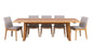Galway 240CM Dining Table WITH 8 Pewter Chairs Kit -Natural