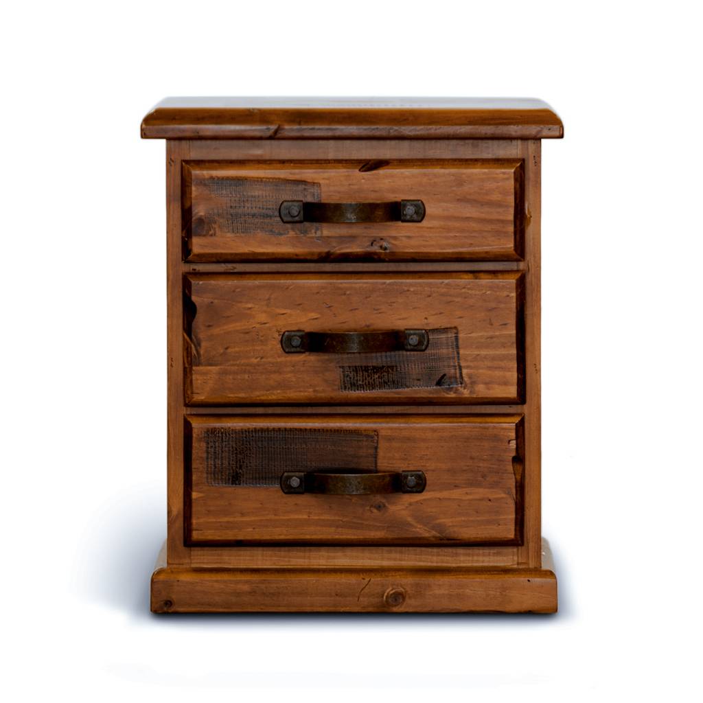 Jamaica 3 Drawers Bedside Table
