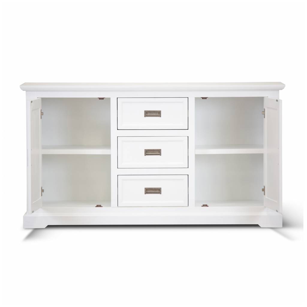 Coastal 166cm 2 Drawer / 3 Drawer Buffet-White