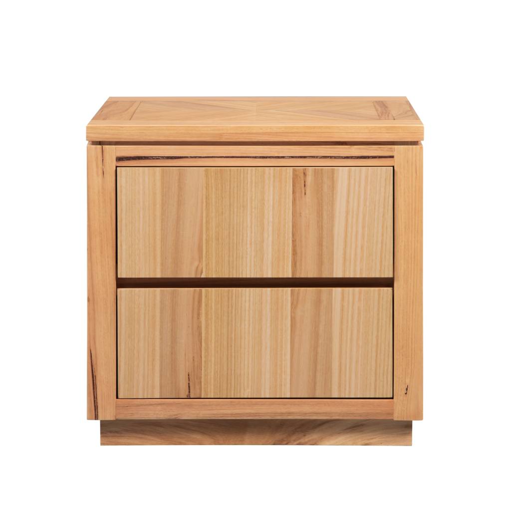 Highland 2 Drawers Bedside Table Natural Oak