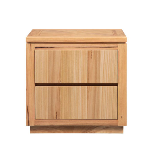 Highland 2 Drawers Bedside Table Natural Oak