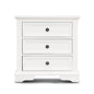 Sala 3 Drawer Bed Side Table -White