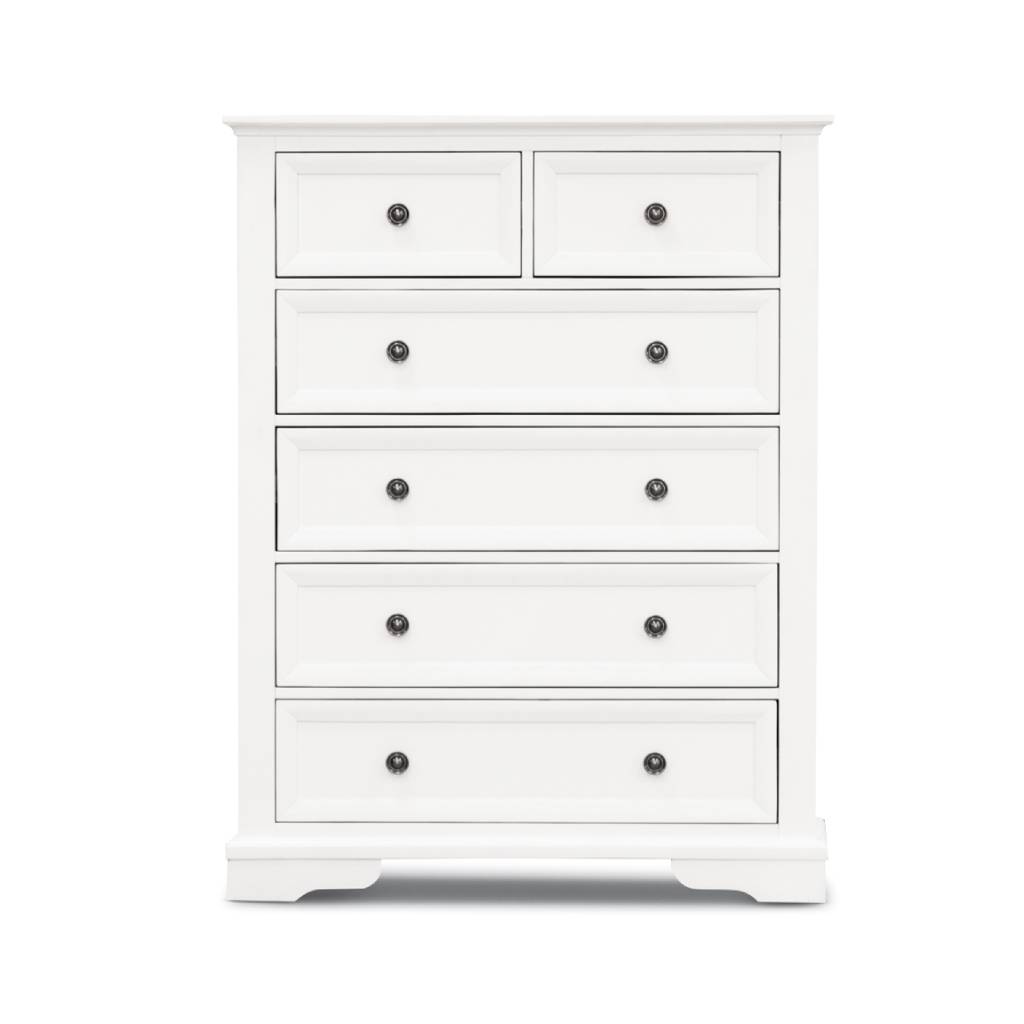 Sala 3 Storage Drawer Wooden Queen Bed- White