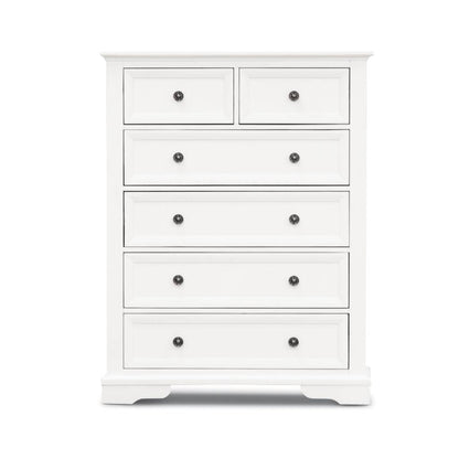 Sala 6 Drawer Tallboy -White