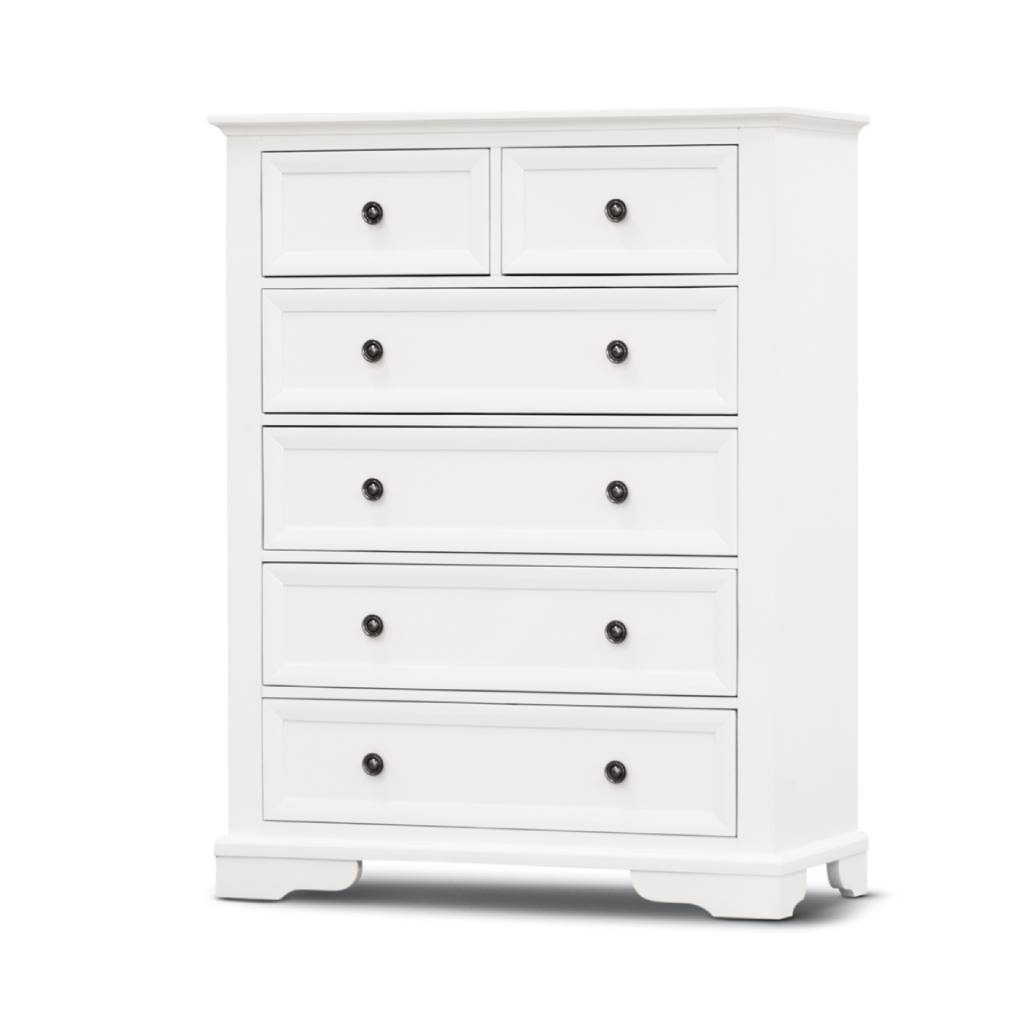 Sala 6 Drawer Tallboy -White