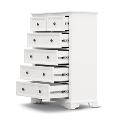 Sala 6 Drawer Tallboy -White