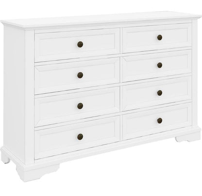 Sala 8 Drawer Dresser & Mirror -White