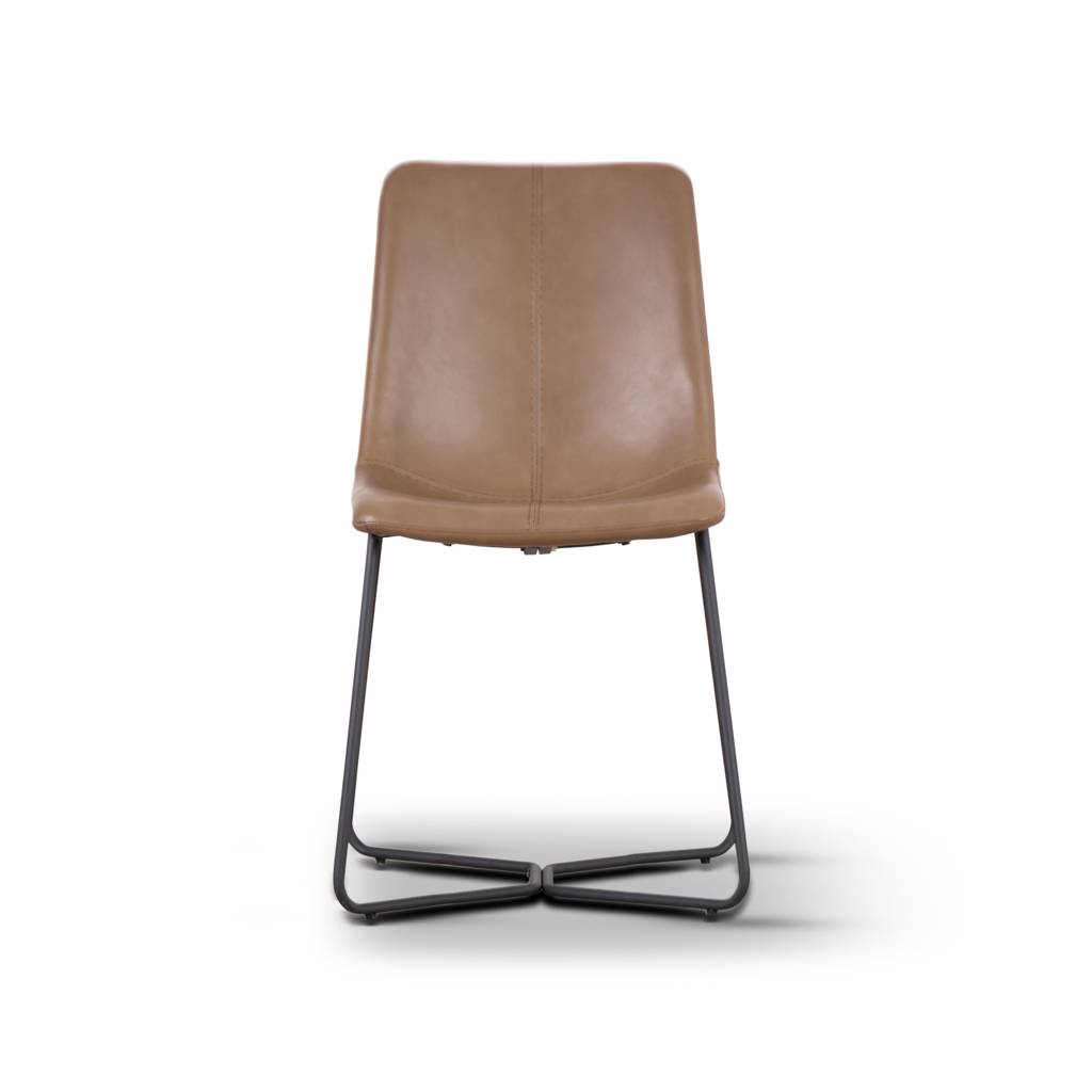 STANWELL DINING CHAIR 44x48x85cm METAL LEG-BROWN