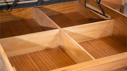 Atherton Gas Lift Storage Queen Bed- Natural