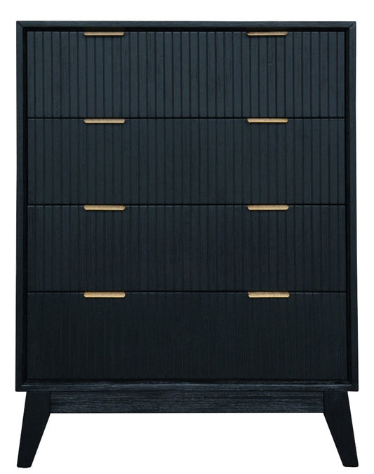Ella 4 Drawers Tallboy-Black