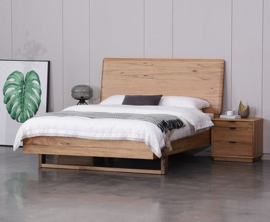 Galway Marri Timber Queen Bed Natural