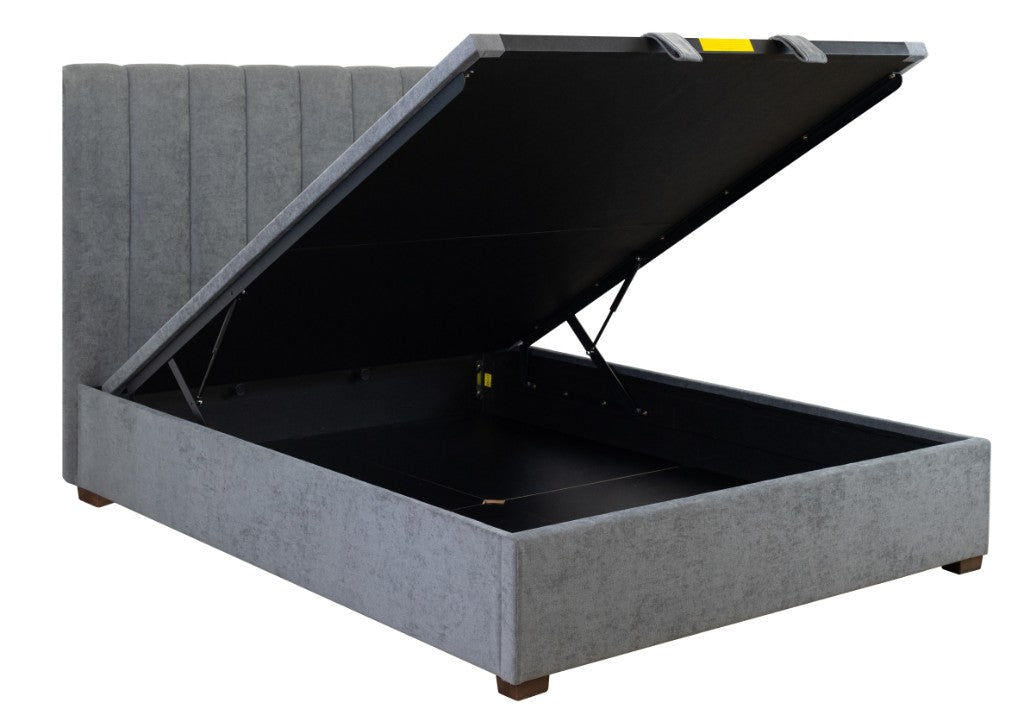 Homer Gas Lift Storage King Bed-Dark Grey