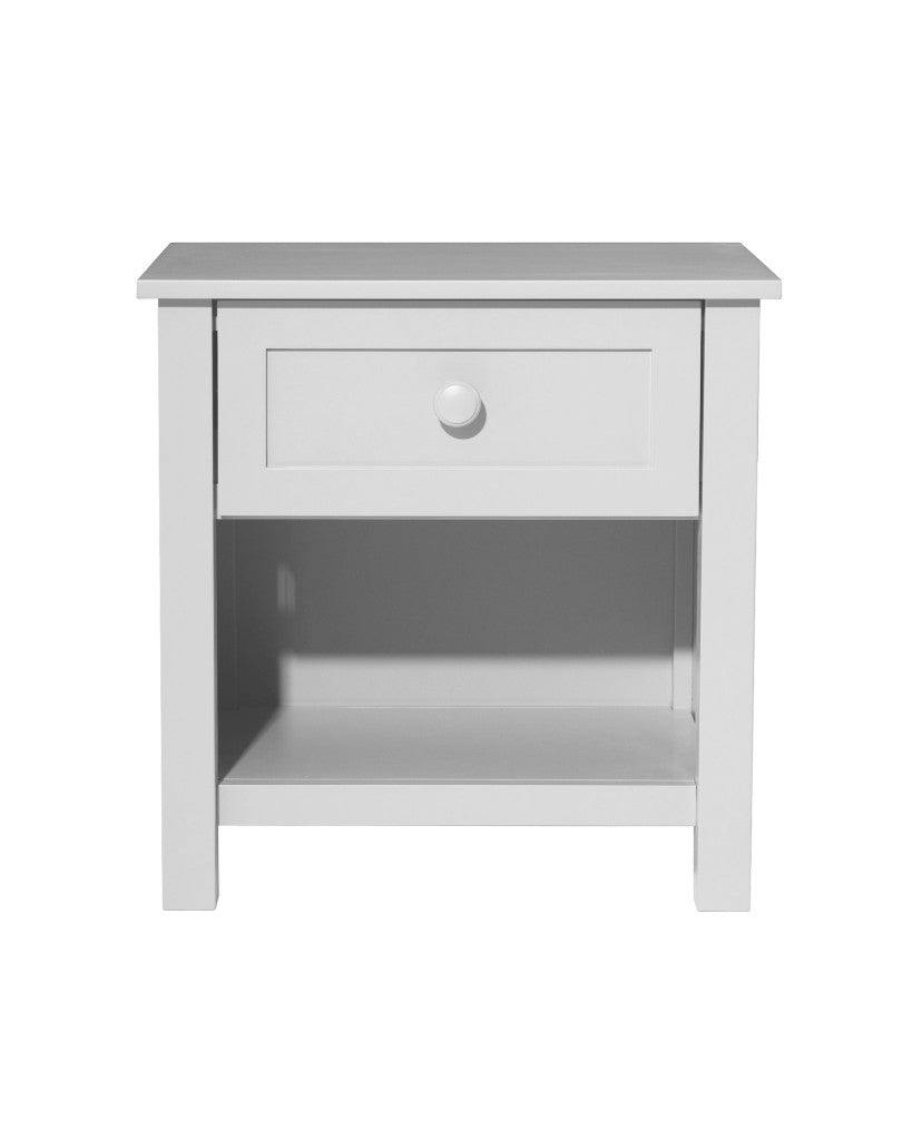 Jesse 1 Drawer Shelf Bedside Table White