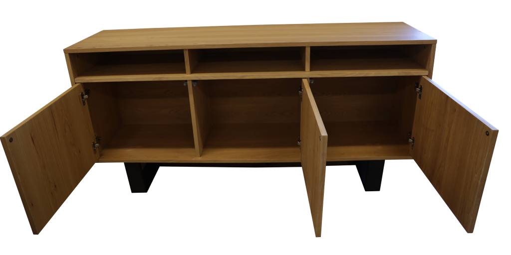 Buston Elm 160cm 3 Drawer / 3 Door Buffet-Natural Top